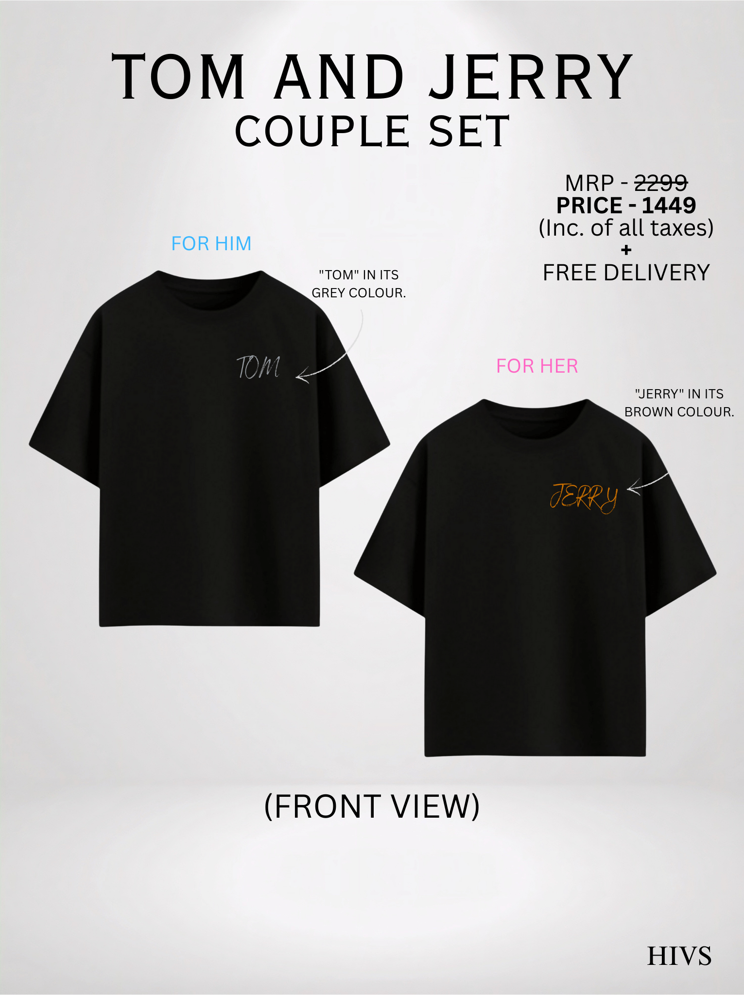 TOM AND JERRY COUPLE SET