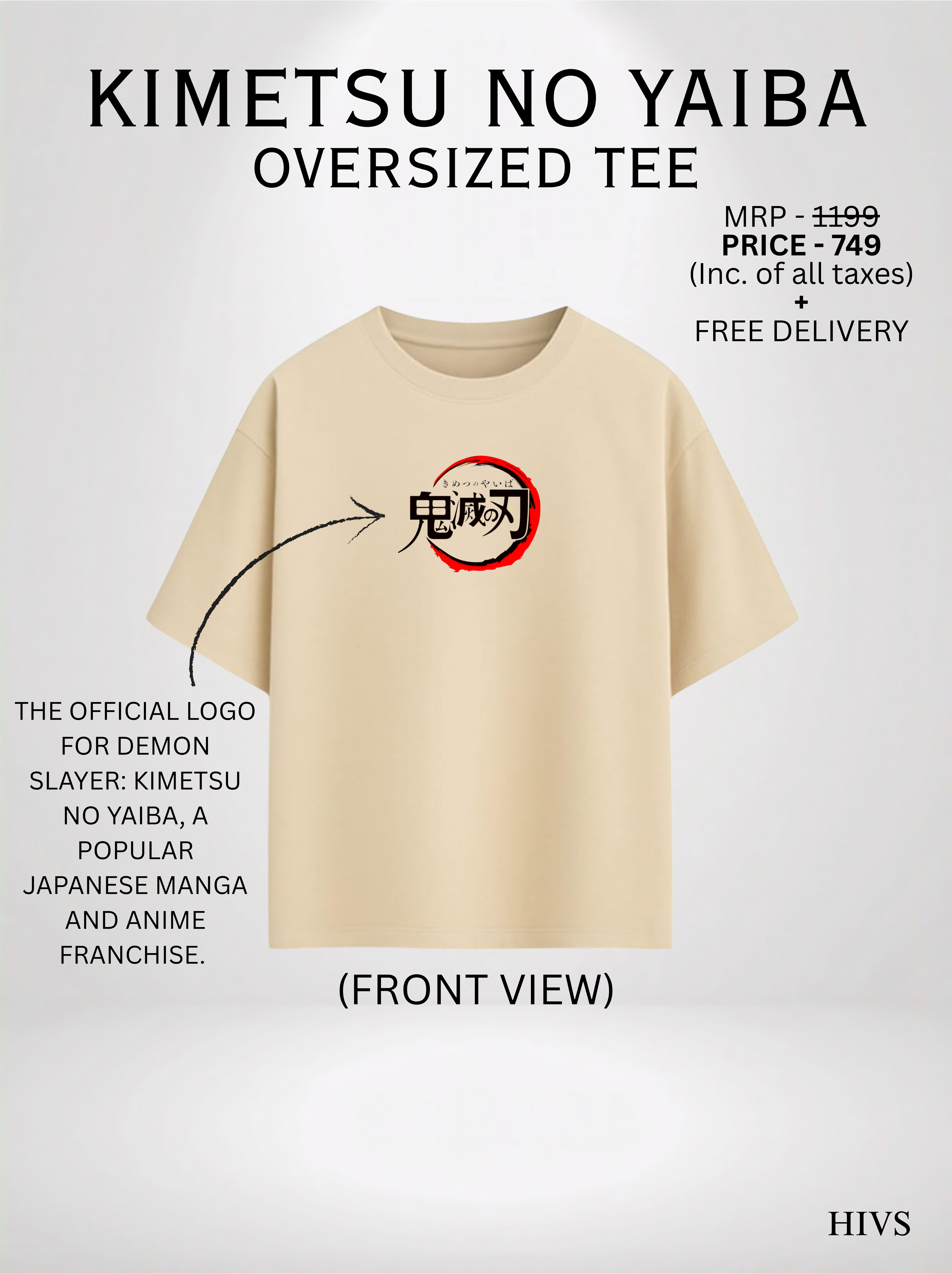 KIMETSU NO YAIBA OVERSIZED TEE