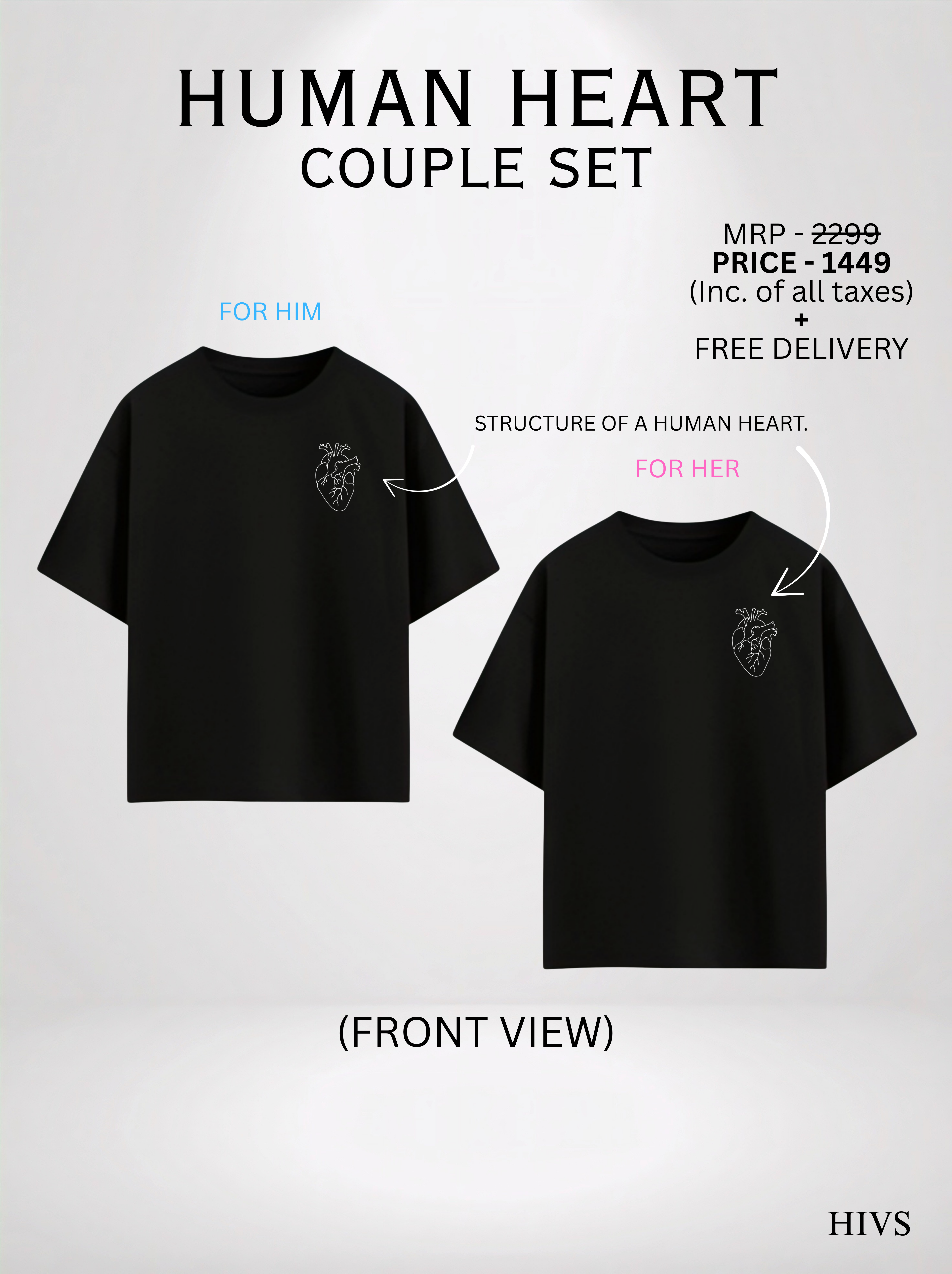 HUMAN HEART COUPLE SET