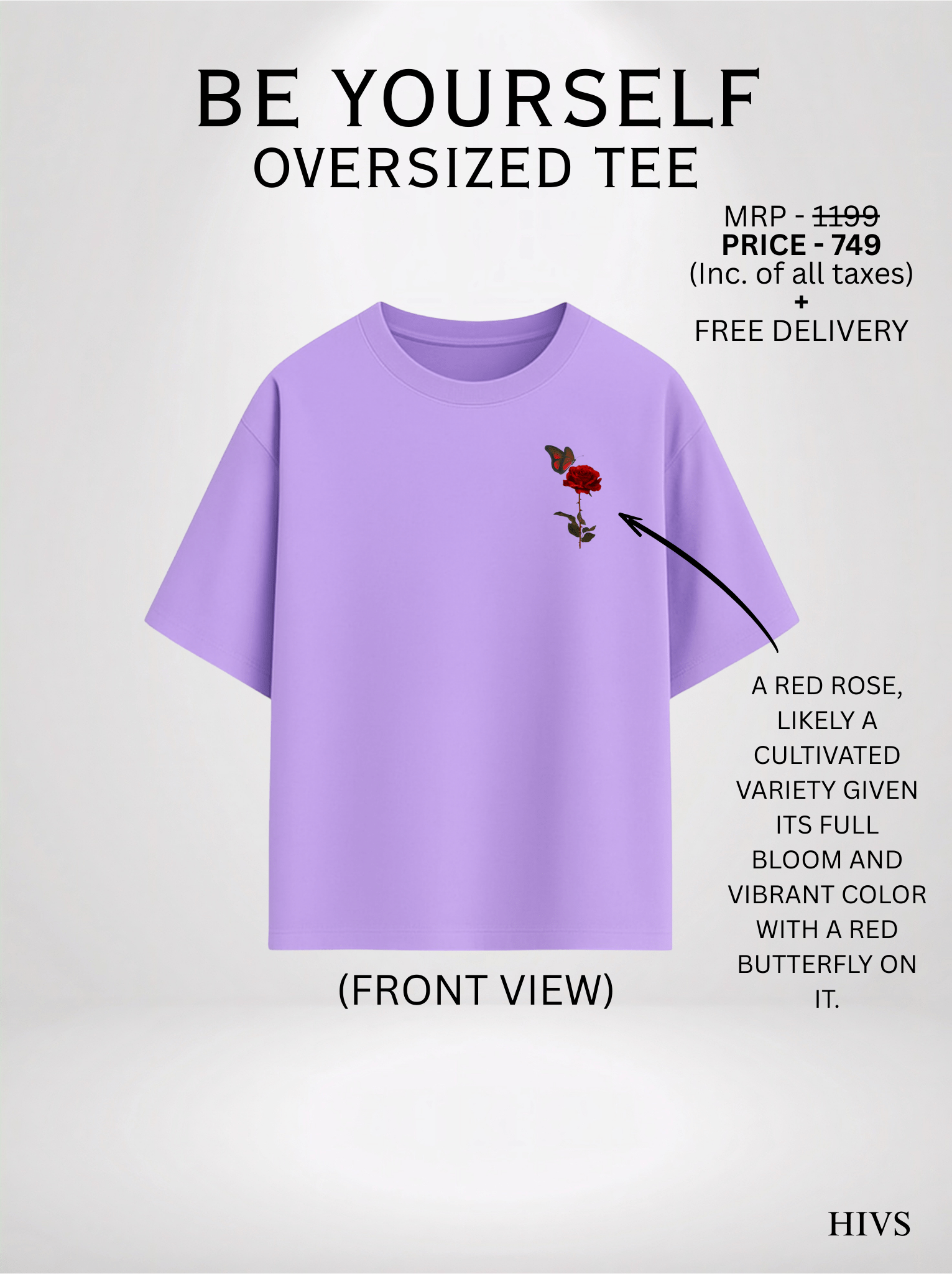 BE YOURSELF OVERSIZED TEE