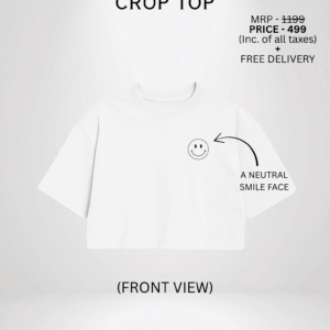 SMILEY EXCUSES CROP TOP