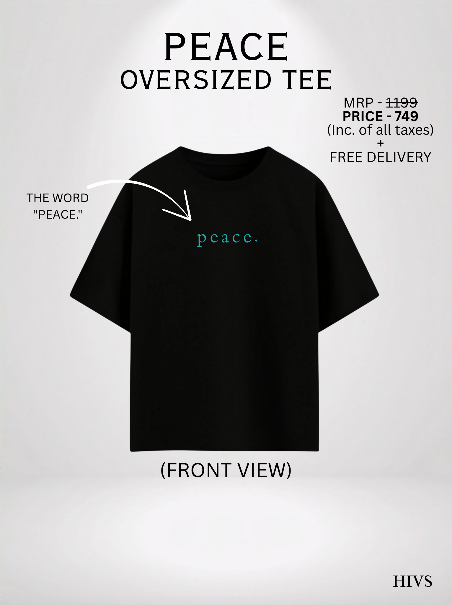 PEACE OVERSIZED TEE